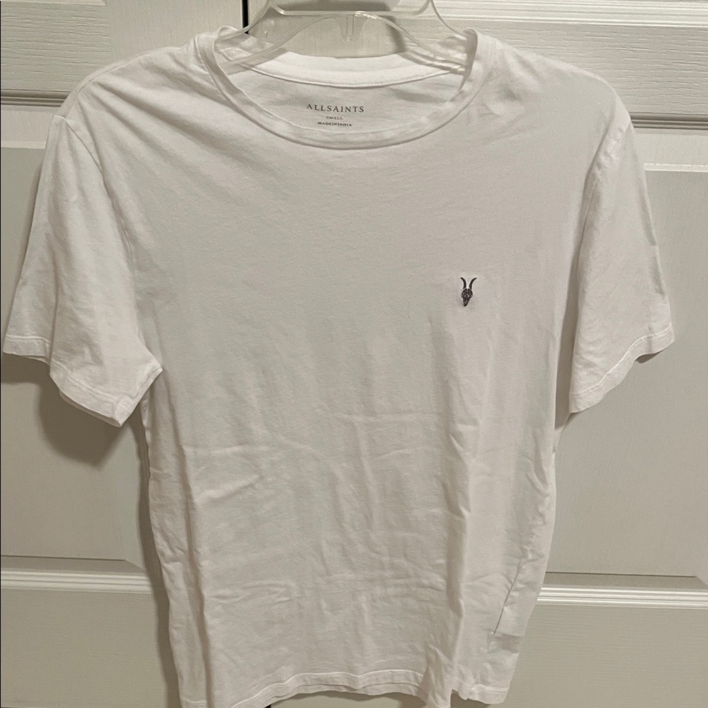 All Saints White Short Sleeve Tee
